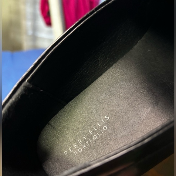 4/$25 BUNDLE SALE PERRY ELLIS PORTFOLIO BLACK SLIP ON LOAFERS DRESS SHOES FORMAL - Picture 9 of 11